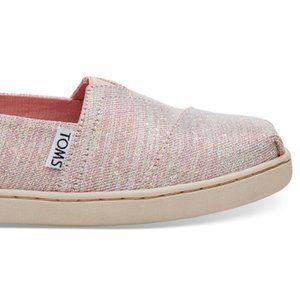 NEW TOMS Metallic Shimmer Espadrille Flat shoes